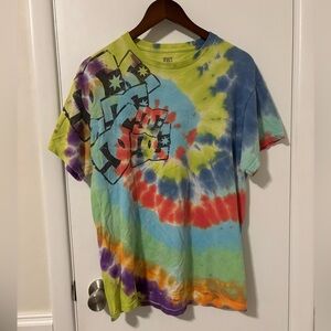Vintage y2k DC Shoes multicolor tie-dye t-shirt Size L